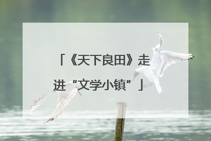 《天下良田》走进“文学小镇”