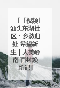 「视频」汕头东湖社区：乡愁归处 希望新生｜大美岭南·百村焕新记