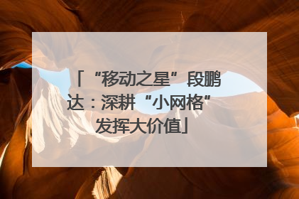 “移动之星”段鹏达：深耕“小网格” 发挥大价值