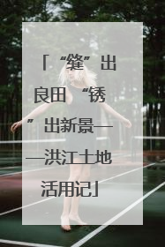 “缝”出良田 “锈”出新景——洪江土地活用记