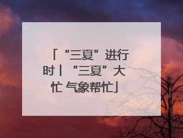 “三夏”进行时丨“三夏”大忙 气象帮忙