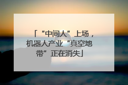 “中间人”上场，机器人产业“真空地带”正在消失