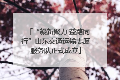 “凝新聚力 益路同行”山东交通运输志愿服务队正式成立