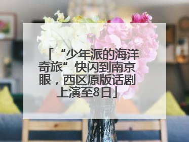 “少年派的海洋奇旅”快闪到南京眼，西区原版话剧上演至8日