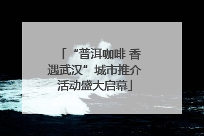 “普洱咖啡 香遇武汉”城市推介活动盛大启幕