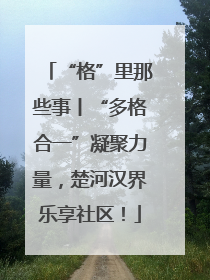 “格”里那些事丨“多格合一”凝聚力量，楚河汉界乐享社区！