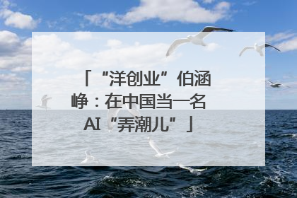 “洋创业”伯涵峥：在中国当一名AI“弄潮儿”