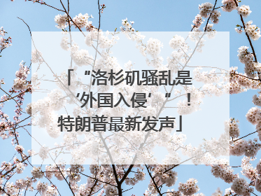 “洛杉矶骚乱是‘外国入侵’”！特朗普最新发声
