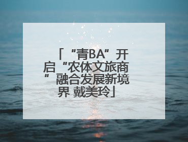 “青BA”开启“农体文旅商”融合发展新境界 戴美玲