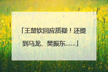 王楚钦回应质疑！还提到马龙、樊振东……