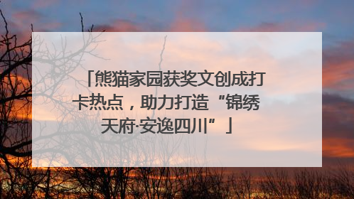 熊猫家园获奖文创成打卡热点，助力打造“锦绣天府·安逸四川”