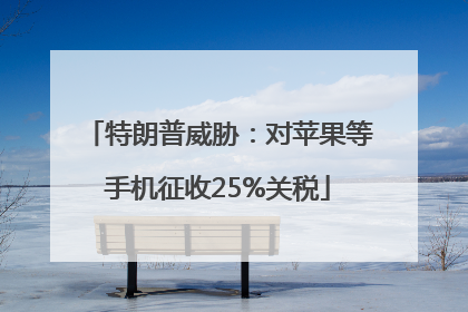 特朗普威胁：对苹果等手机征收25%关税