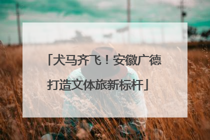 犬马齐飞！安徽广德打造文体旅新标杆