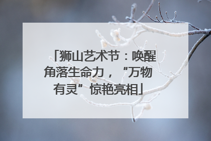 狮山艺术节：唤醒角落生命力，“万物有灵”惊艳亮相