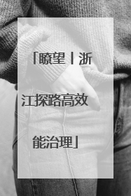 瞭望丨浙江探路高效能治理