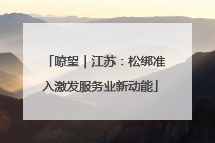 瞭望｜江苏：松绑准入激发服务业新动能