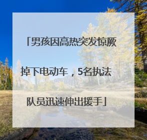男孩因高热突发惊厥掉下电动车，5名执法队员迅速伸出援手