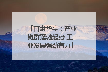 甘肃华亭：产业链群蓬勃起势 工业发展强劲有力