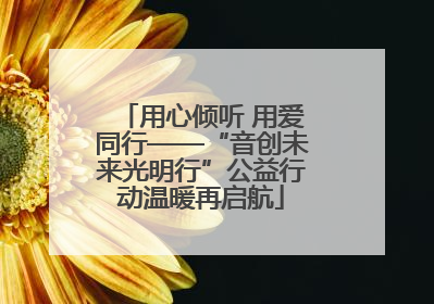 用心倾听 用爱同行——“音创未来光明行”公益行动温暖再启航