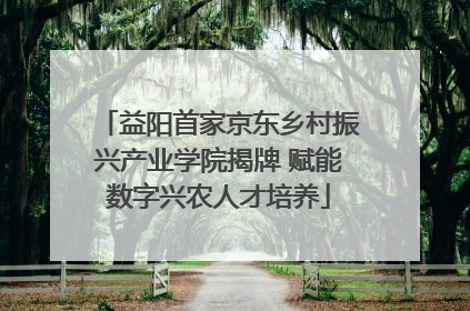 益阳首家京东乡村振兴产业学院揭牌 赋能数字兴农人才培养