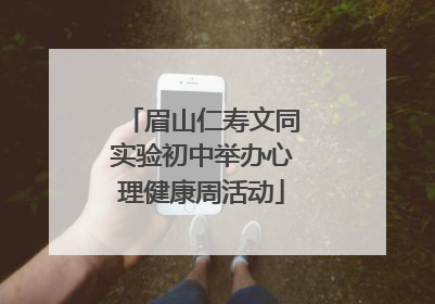 眉山仁寿文同实验初中举办心理健康周活动