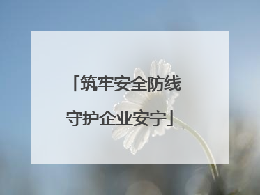 筑牢安全防线 守护企业安宁
