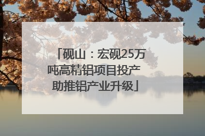 砚山：宏砚25万吨高精铝项目投产 助推铝产业升级