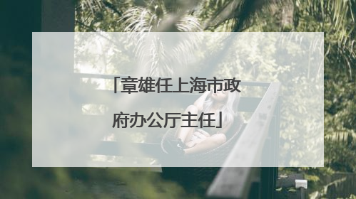 章雄任上海市政府办公厅主任