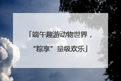 端午趣游动物世界，“粽享”量级欢乐