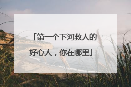 第一个下河救人的好心人，你在哪里