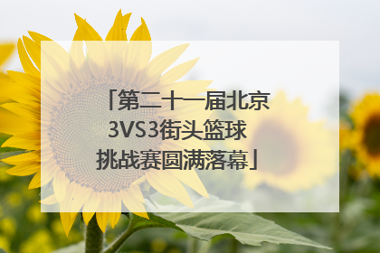 第二十一届北京3VS3街头篮球挑战赛圆满落幕