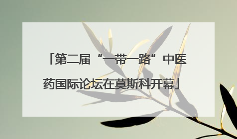 第二届“一带一路”中医药国际论坛在莫斯科开幕