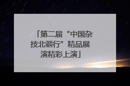 第二届“中国杂技北疆行”精品展演精彩上演