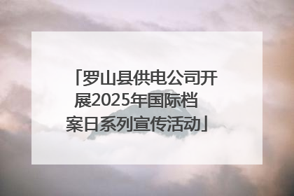 罗山县供电公司开展2025年国际档案日系列宣传活动