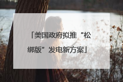 美国政府拟推“松绑版”发电新方案