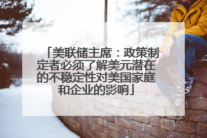 美联储主席：政策制定者必须了解美元潜在的不稳定性对美国家庭和企业的影响