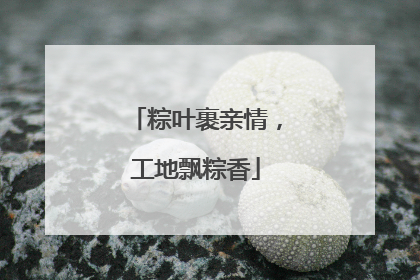 粽叶裹亲情，工地飘粽香