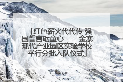 红色薪火代代传 强国誓言砺童心——金寨现代产业园区实验学校举行分批入队仪式