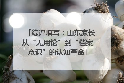 综评填写：山东家长从“无用论”到“档案意识”的认知革命