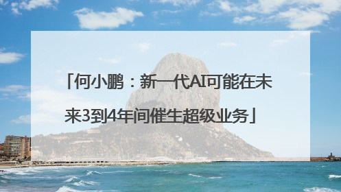 何小鹏：新一代AI可能在未来3到4年间催生超级业务