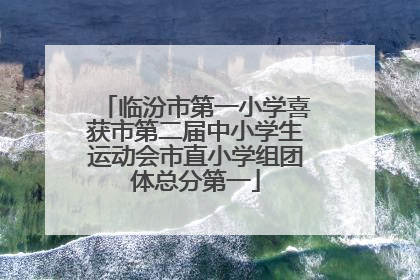 临汾市第一小学喜获市第二届中小学生运动会市直小学组团体总分第一