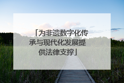 为非遗数字化传承与现代化发展提供法律支撑