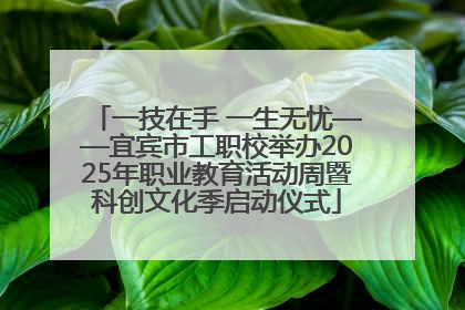 一技在手 一生无忧——宜宾市工职校举办2025年职业教育活动周暨科创文化季启动仪式