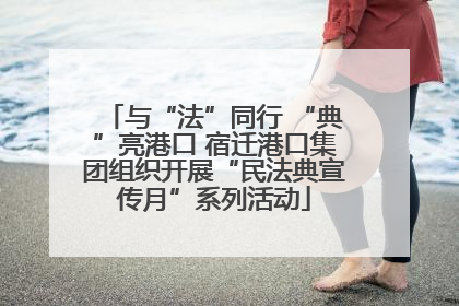 与“法”同行 “典”亮港口 宿迁港口集团组织开展“民法典宣传月”系列活动