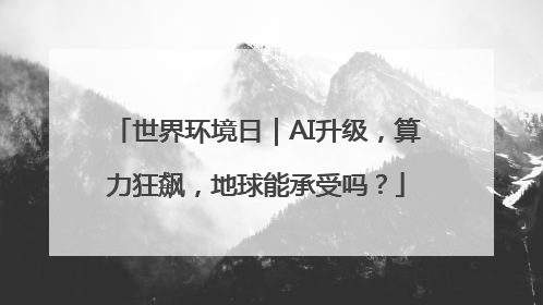 世界环境日｜AI升级，算力狂飙，地球能承受吗？