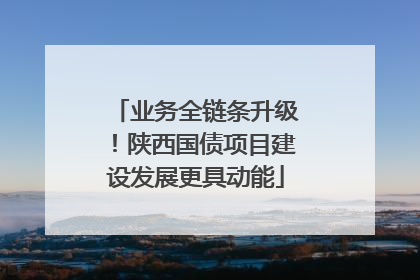 业务全链条升级！陕西国债项目建设发展更具动能