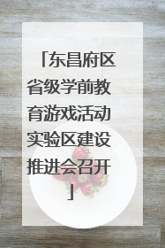 东昌府区省级学前教育游戏活动实验区建设推进会召开