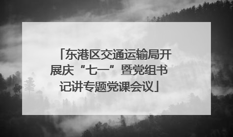 东港区交通运输局开展庆“七一”暨党组书记讲专题党课会议