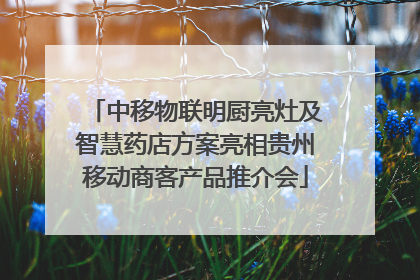 中移物联明厨亮灶及智慧药店方案亮相贵州移动商客产品推介会