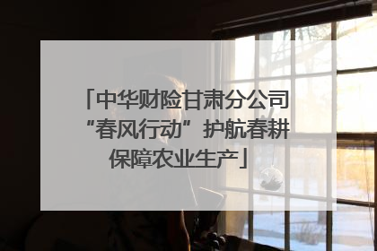 中华财险甘肃分公司“春风行动”护航春耕 保障农业生产